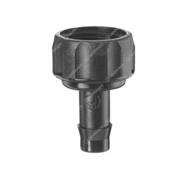 In-line Drip Pipe Nut & Tails (14mm) - black