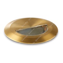 Collingwood LED Round Step Lights - antique brass - 240v