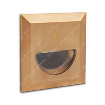 Collingwood LED Square Step Lights - antique brass - 240v