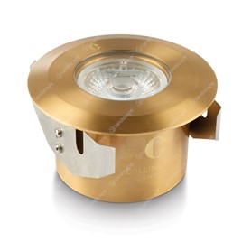 Collingwood LED Ground Lights - antique brass - 240v