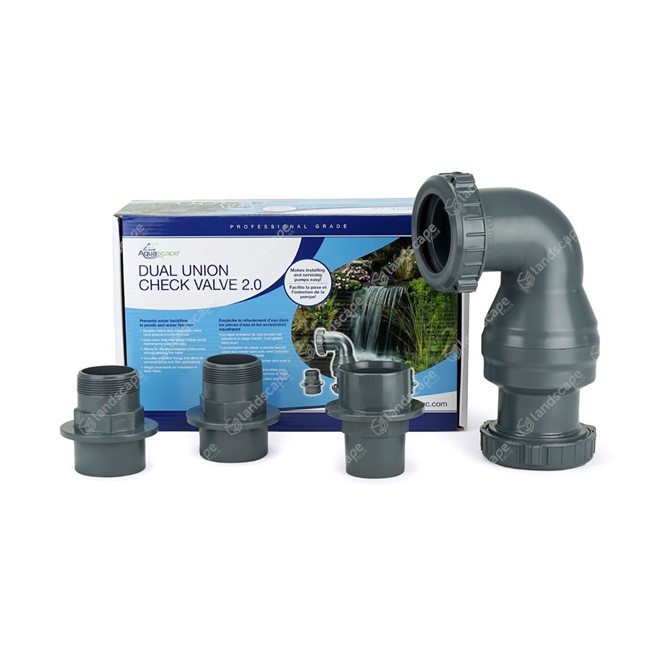 Aquascape Dual Union Check Valve 2.0 PVC Elbows