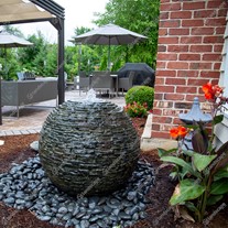 Aquascape Stacked Slate Sphere feature - medium