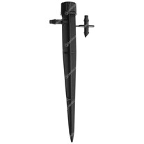 Adjustable end-line dripper on stake