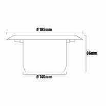 Hunza Deck Mounted Uplighters - s/steel bezel