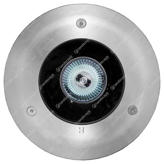 Hunza Deck Mounted Uplighters - s/steel bezel