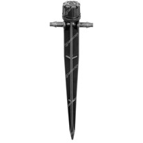 Adjustable in-line dripper on stake