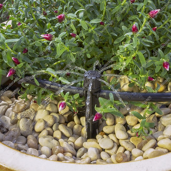 Adjustable in-line dripper on stake