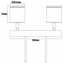Hunza Twin Bar Lights - copper
