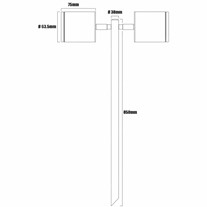 Hunza Twin Pole Lights - s/steel