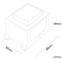 Single-outlet Fused Constant Voltage Outdoor Transformers - 12v
