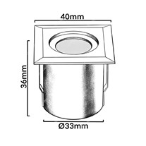 Collingwood LED Square Mini Deck Lights - s/steel - 350mA/700mA