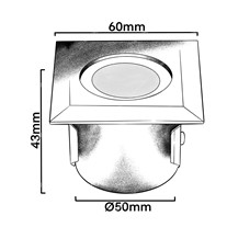 Collingwood LED Square Deck Lights - s/steel - 350mA/700mA