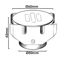 Collingwood LED Round Louvre Deck Lights - s/steel - 350mA