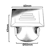 Collingwood LED Square Louvre Deck Lights - s/steel - 350mA