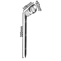 Collingwood High Power LED Hooded Spike Spotlights - black - 700mA