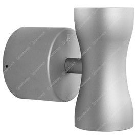 Collingwood LED Curve Up/Down Pillar Lights - silver - 240v