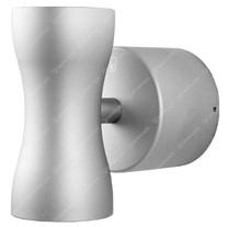 Collingwood LED Curve Up/Down Pillar Lights - silver - 240v
