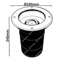 Collingwood LED Single-unit LED Driveway Lights - s/steel - 240v