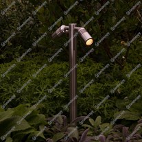 Hunza PURE LED Euro Twin Pole Lights - s/steel