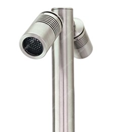 Hunza PURE LED Euro Twin Pole Lights - s/steel