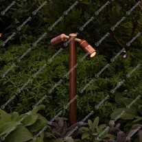 Hunza PURE LED Euro Twin Pole Lights - copper
