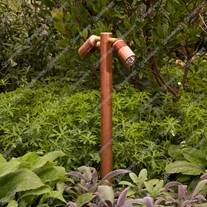 Hunza PURE LED Euro Twin Pole Lights - copper