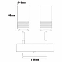 Hunza PURE LED Euro Twin Wall Spots - copper