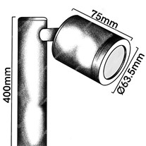 Hunza PURE LED Single Pole Lights - s/steel
