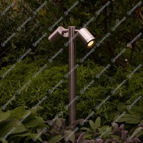 Hunza PURE LED Twin Pole Lights - s/steel