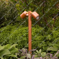 Hunza PURE LED Twin Pole Lights - copper