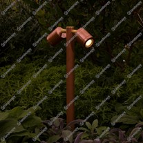 Hunza PURE LED Twin Pole Lights - copper