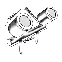 Hunza PURE LED Twin Bar Lights - s/steel