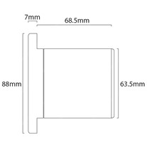 Hunza PURE LED Square Eyelid Step Lights (seamless) - s/steel