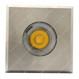 Hunza PURE LED Square Step Lights - s/steel