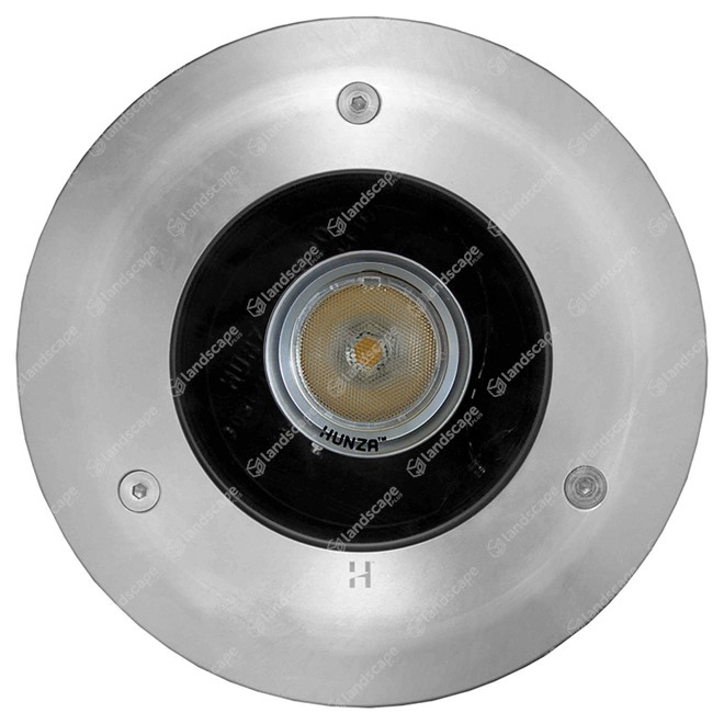 Hunza PURE LED Deck Mounted Uplighters - s/steel bezel