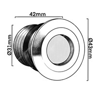 LuxR M1 LED Deck/Step Lights Round - s/steel