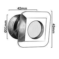 LuxR M1 LED Deck/Step Lights Square - s/steel