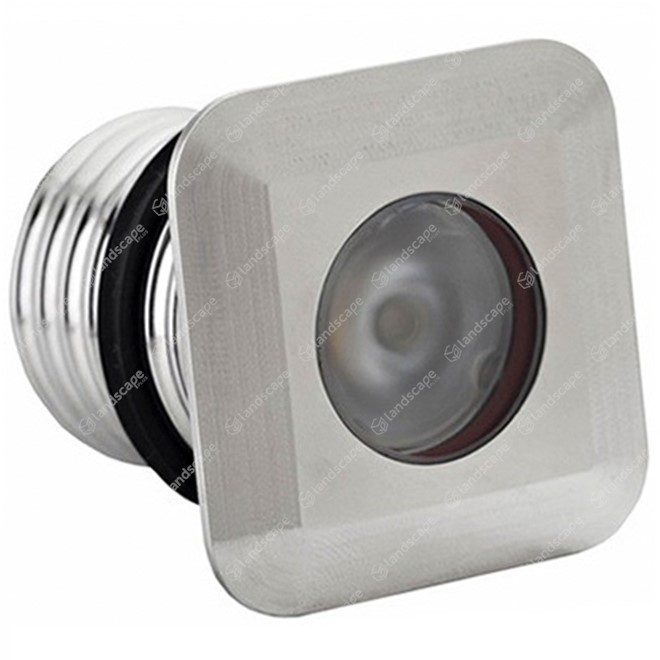 LuxR M1 LED Deck/Step Lights Square - s/steel