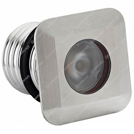 LuxR M1 LED Deck/Step Lights Square - s/steel