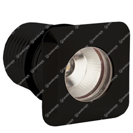 LuxR M2 LED Deck/Step Lights Square (plain bezel) - black