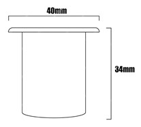 UniLED deck light round - s/steel - frosted