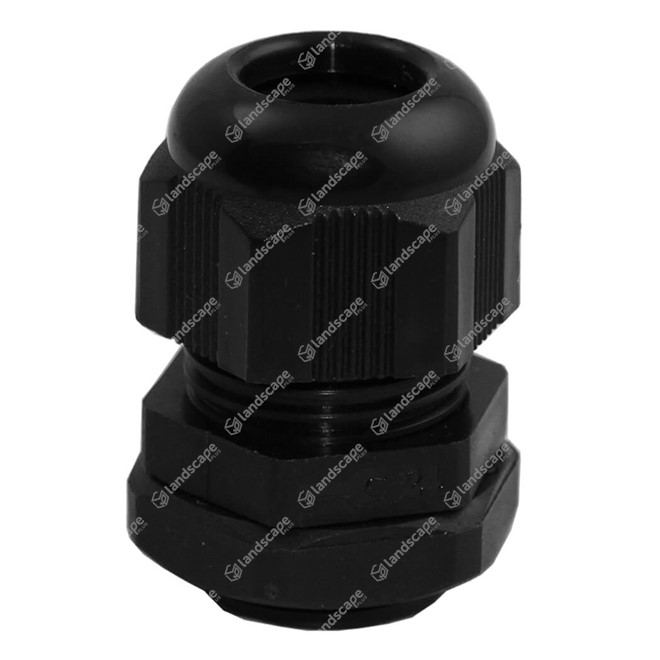 Compression Glands with Back Nut - black