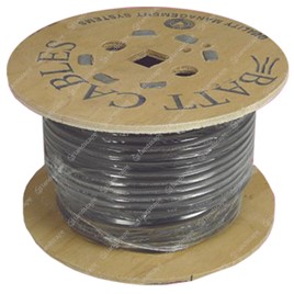 Black Rubber Cable 3-Core - 1mm² (H05RR-F)